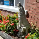 Stolen wolf sculpture found after plea goes viral