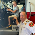 Luke and Fire Chief Rick Chesebrough