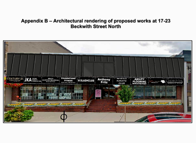 Appendix B - Architectural rendering of proposed works at 17-23 Beckwith Street North.