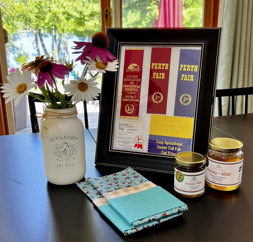 Lanark County’s beekeeper Annelle Lalonde award-winning honey.