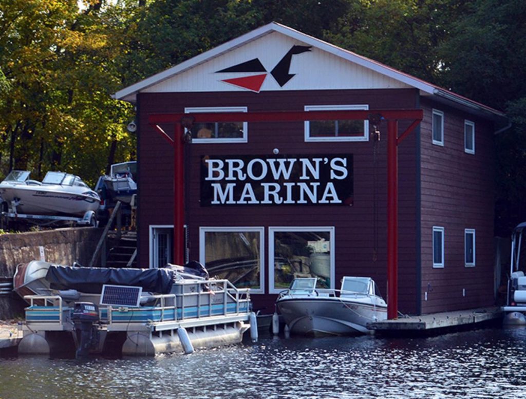 Brown's Marina boathouse