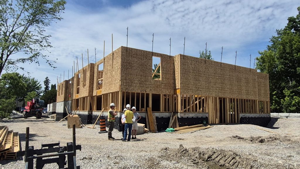 Construction progress at the Linden Housing Co-operative in Perth.